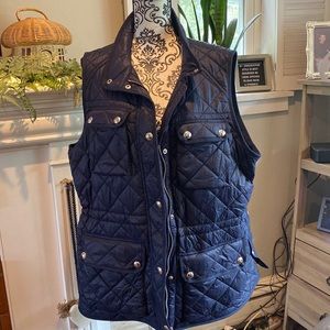 NWOT Ralph Lauren quilted vest navy with lots of cute details